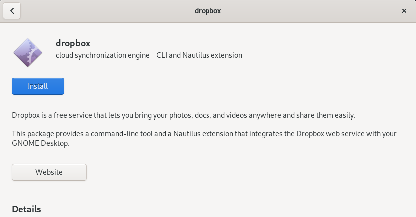 Installieren Sie Dropbox