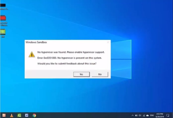 Gelöst: Windows 10 Sandbox, kein Hypervisor gefunden (0xc0351000)