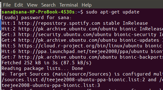 Aktualisieren Sie das Ubuntu-Repository