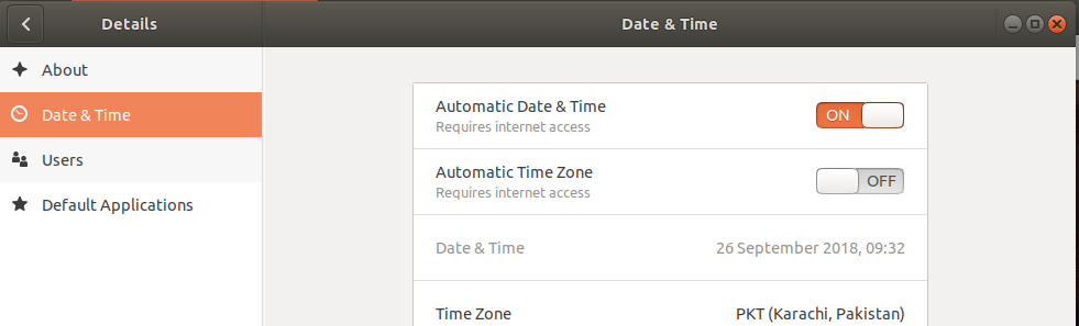 Datums- und Uhrzeiteinstellungen im Ubuntu Setup Utility