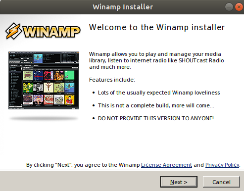 Winamp-Installationsprogramm