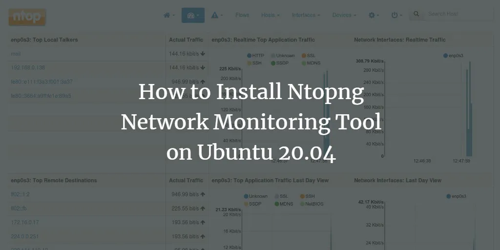 So installieren Sie das Ntopng-Netzwerküberwachungstool unter Ubuntu 20.04