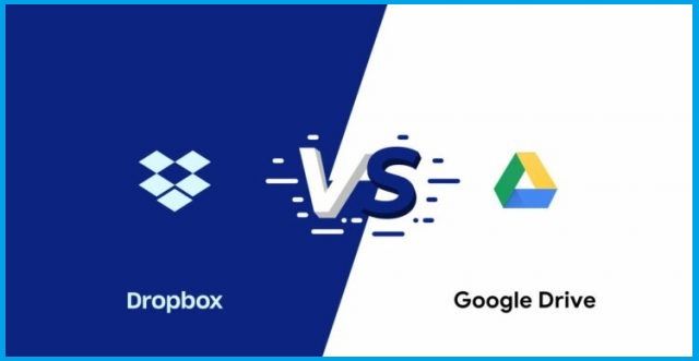 Vergleich von Google Drive und DropBox-Speicher