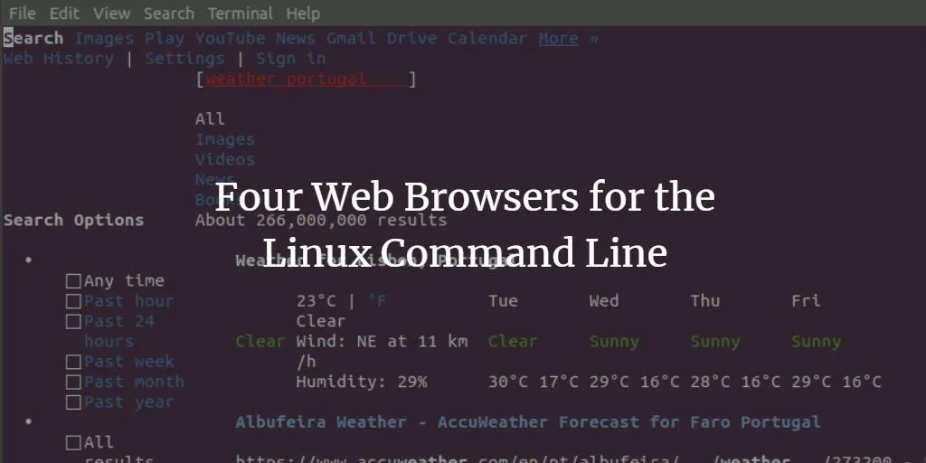 Vier Webbrowser für die Linux-Befehlszeile