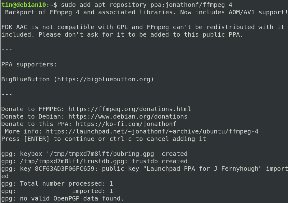 Ein PPA-Repository zu Debian hinzufügen