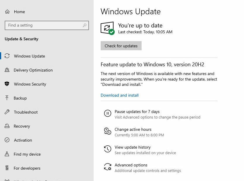 Unduh Windows 10 versi 20H2