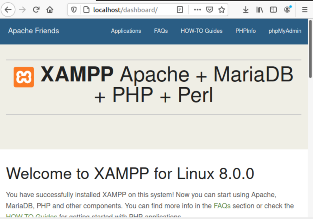 XAMPP Apache-Website
