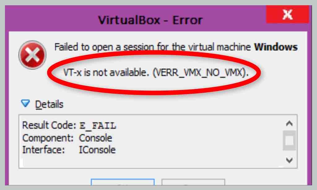 VT-X ist nicht verfügbar