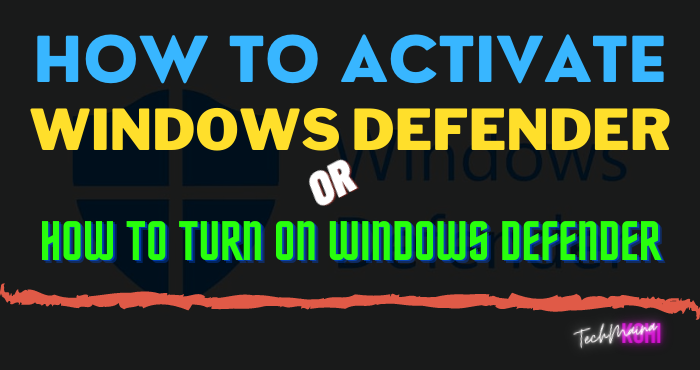 Hur man slår på Windows Defender