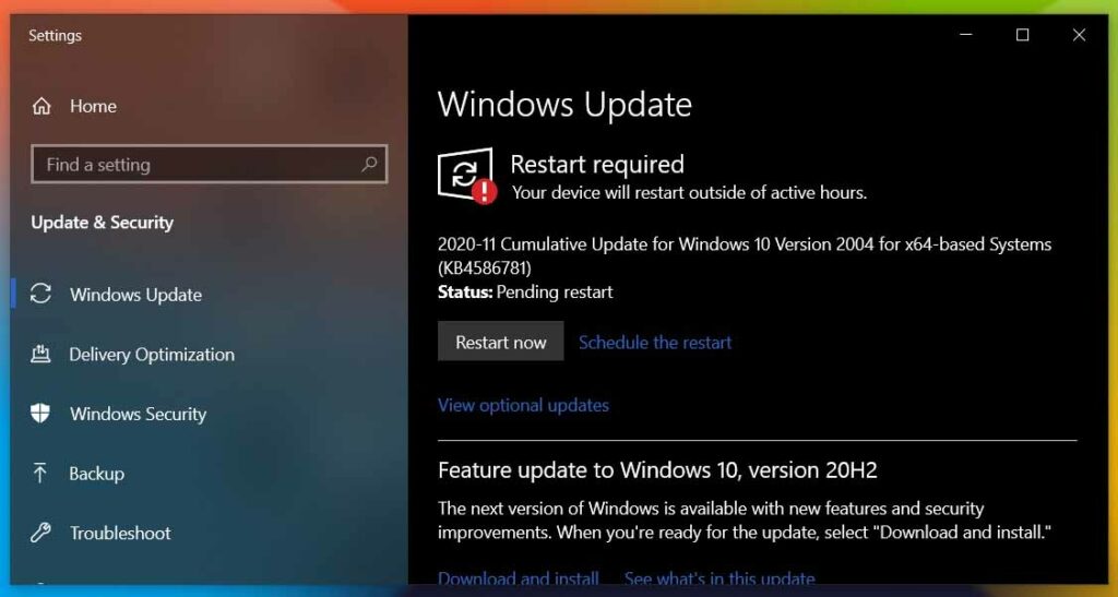 Aktualisieren Sie Ihr Windows 10-Betriebssystem