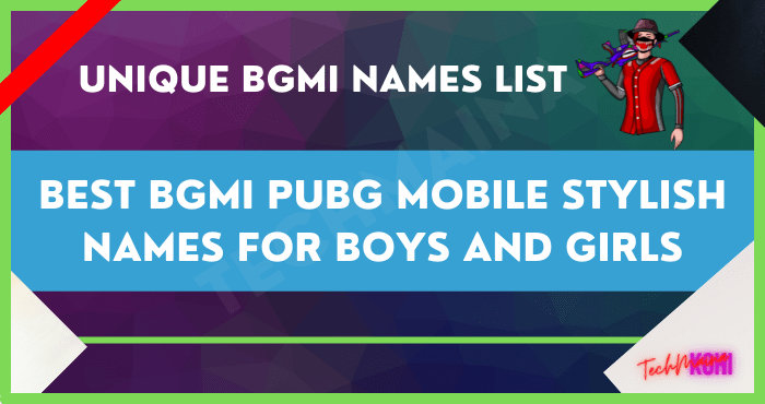 Bedste BGMI PUBG Mobile stilfulde navne til drenge og piger