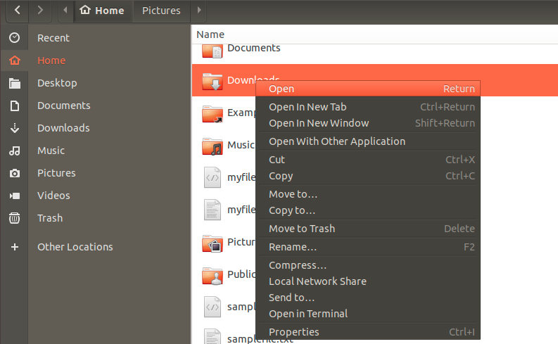 Öffnen Sie den Ubuntu-Dateimanager