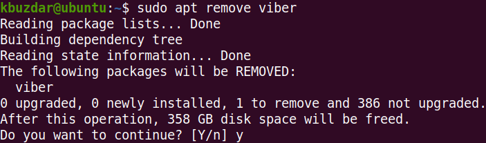 Deinstallieren Sie das Viber-Debian-Paket