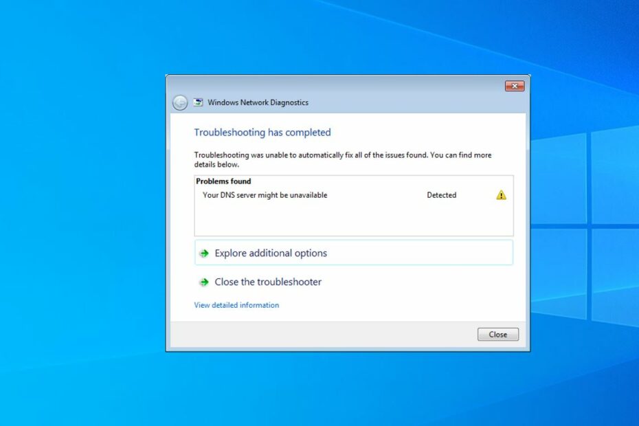Schnelle Tipps zum Reparieren Ihres DNS-Servers sind in Windows 10 möglicherweise nicht verfügbar