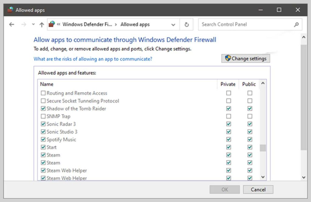 Aktivieren Sie eine Anwendung oder einen Dienst über die Windows Defender-Firewall