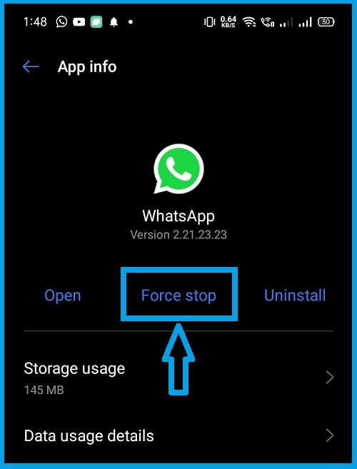 Deaktivieren Sie WhatsApp vorübergehend auf Android