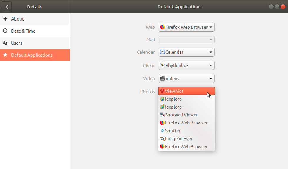 Legen Sie den Standard-Fotobetrachter in Ubuntu fest