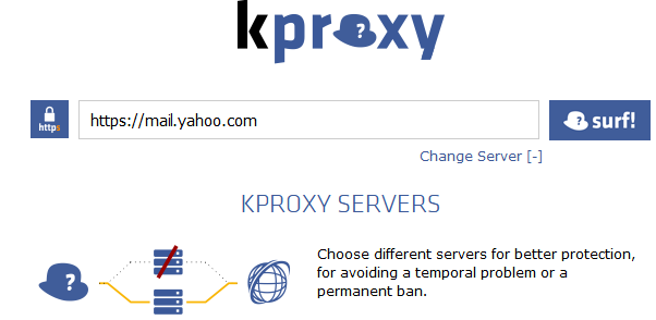 Sie können Kproxy verwenden, um auf Yahoo-Dienste zuzugreifen