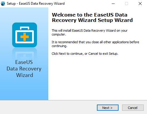 Installieren Sie das Easeus Data Recovery Tool