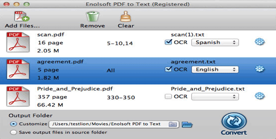 Enolsoft PDF to Text für Mac