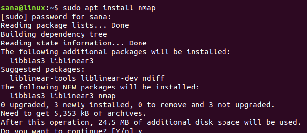 Nmap unter Ubuntu Linux installieren