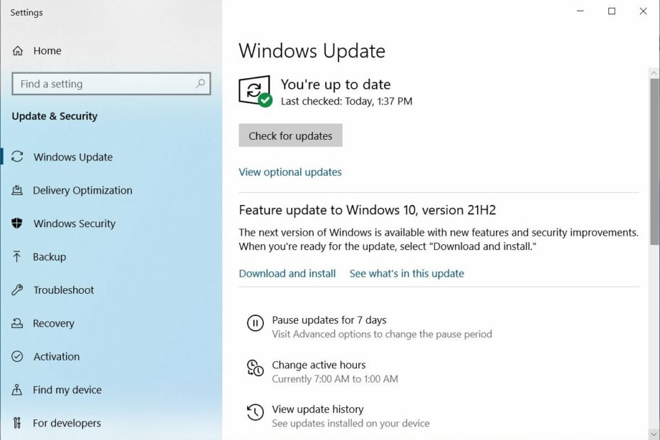 Windows 10 Version 21H2