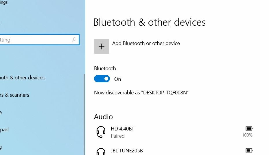 Bluetooth einschalten