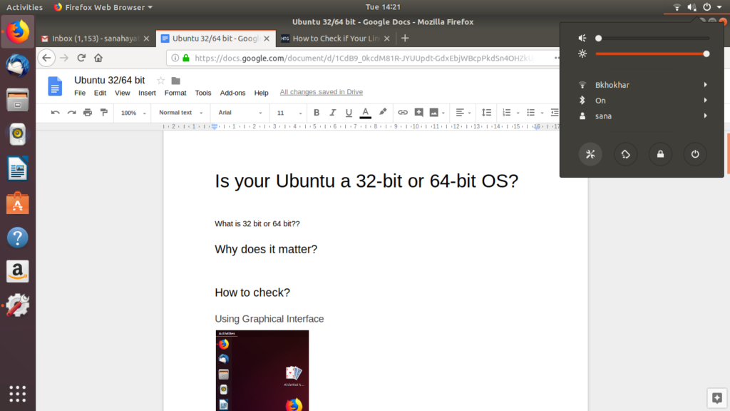 So überprüfen Sie, ob Sie 32-Bit- oder 64-Bit-Ubuntu verwenden