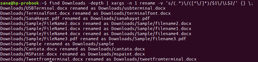 Benennen Sie Dateien in Kleinbuchstaben unter Linux um