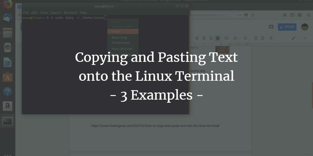 Kopieren und Einfügen von Text auf dem Linux-Terminal