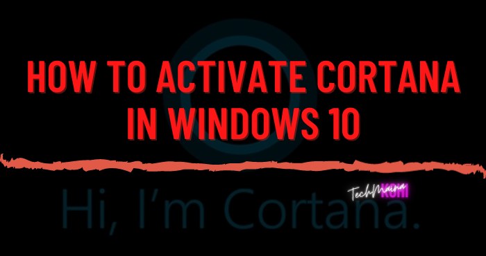 A Cortana aktiválása Windows 10 rendszerben