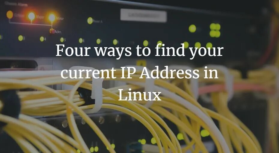 Linux에서 현재 IP 주소 찾기