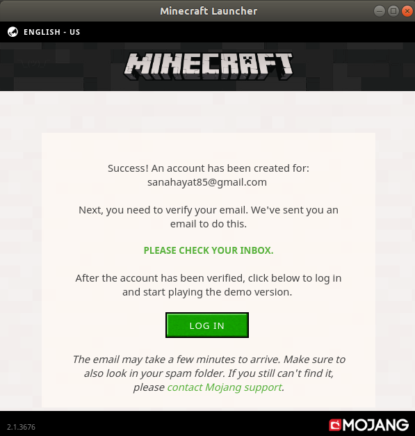 Sie müssen sich bei Minecraft anmelden