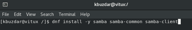 Installer Samba server og klient