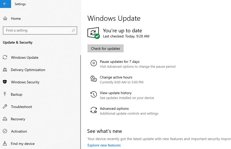 Suchen Sie nach Updates für Windows 10