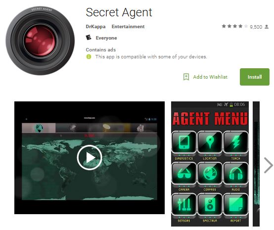 Geheimagenten-Spionage-App für Android