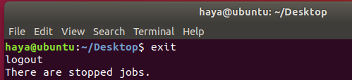 Ubuntu-Exit-Befehl