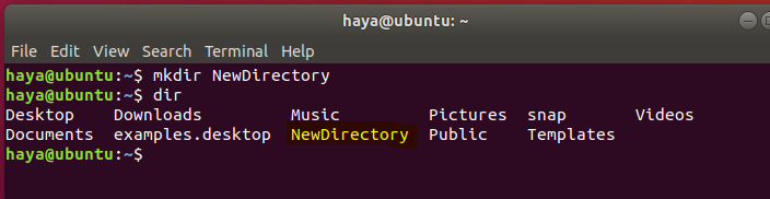 mbudir-Befehl in Ubuntu