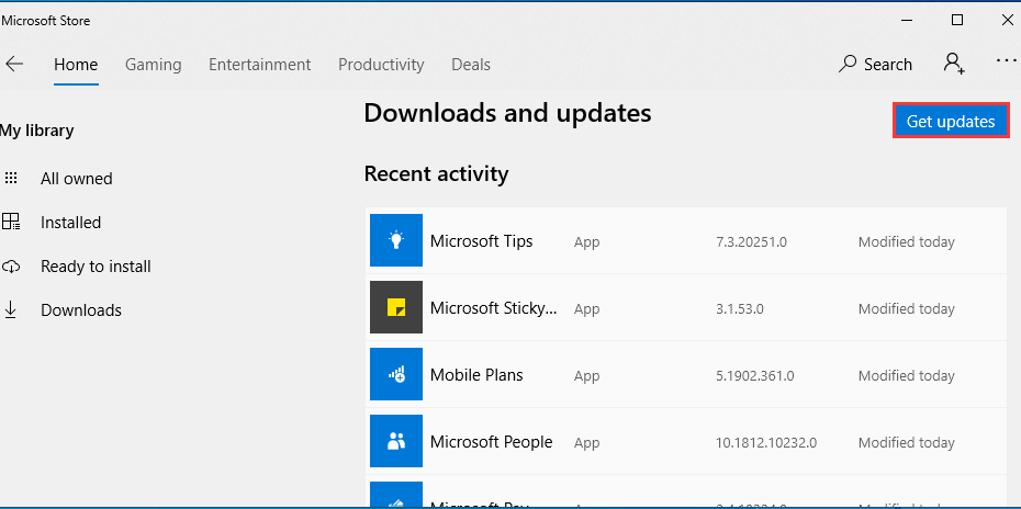 Windows 10-Apps aktualisieren