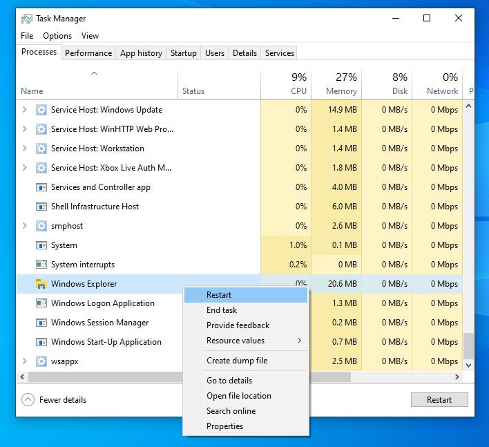 Starten Sie den Dateimanager in Windows 11 neu
