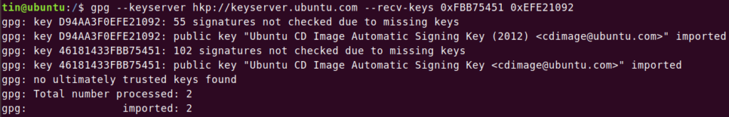 Besorgen Sie sich einen öffentlichen Schlüssel auf dem Ubuntu-Server