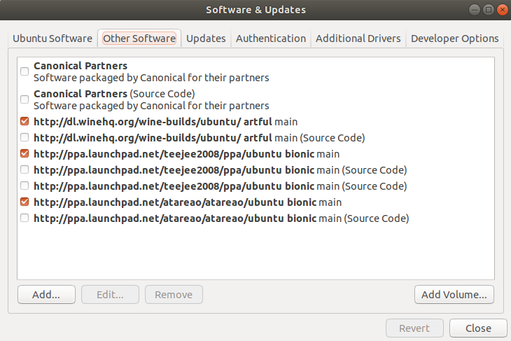 Listen Sie das PPA in der Ubuntu-Benutzeroberfläche auf