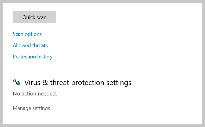 Deaktivieren Sie vorübergehend Windows Defender in Windows 10
