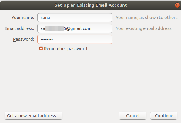 Erstellen Sie ein E-Mail-Konto in Thunderbird