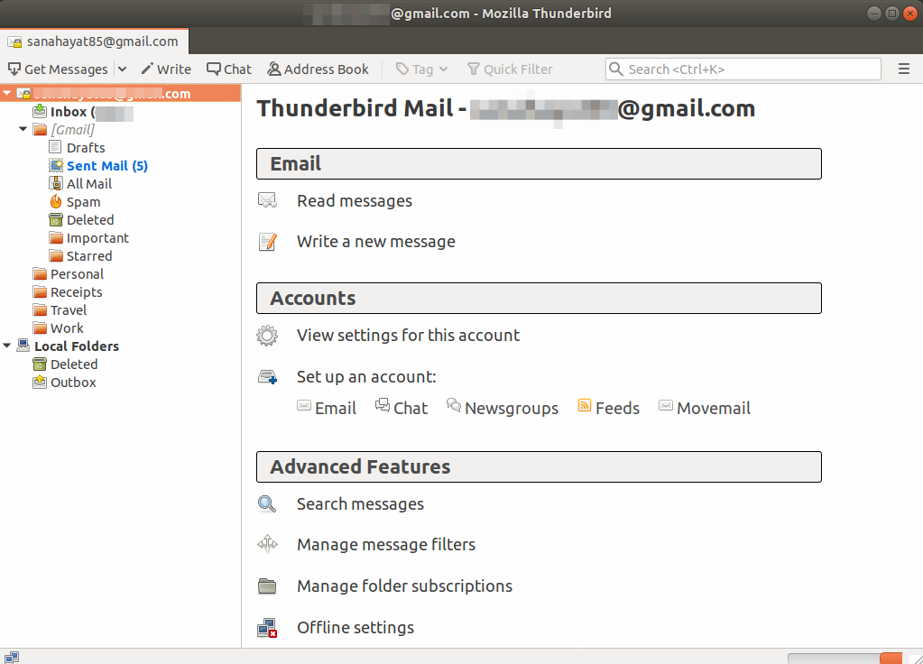 Thunderbird hat sich erfolgreich mit Ihrem Gmail-Konto verbunden