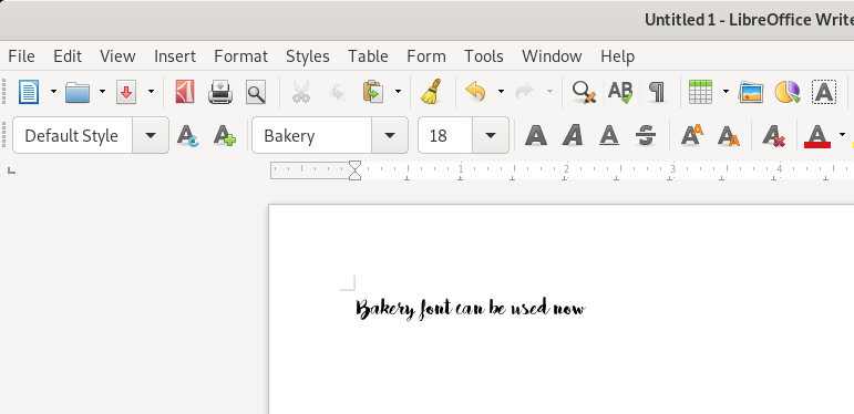 Schriftart in LibreOffice