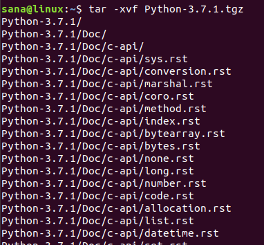 Extrahieren Sie die Python-Datei