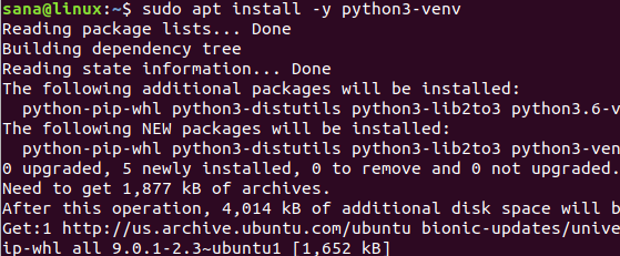 Installieren Sie Python3 venv