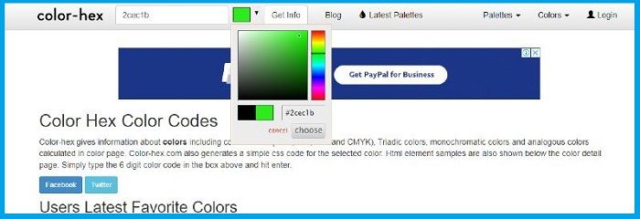 Kostenlose Fire Color Code-Website