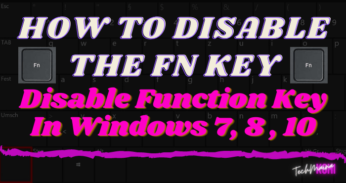 So deaktivieren Sie die Fn-Taste [Function Key] Unter Windows 7, 8, 10